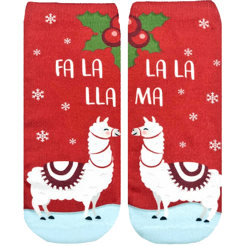 Mistletoe Llamas Ankle Socks