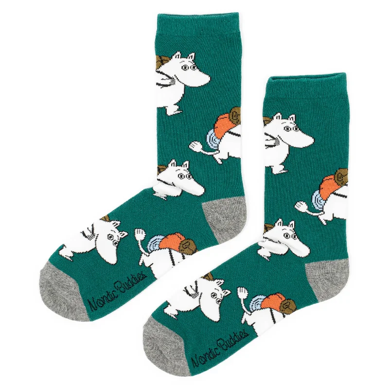 Moomintroll Adventuring Men Socks - Green