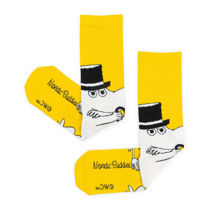 Moominpappa Wondering Men Socks - Yellow