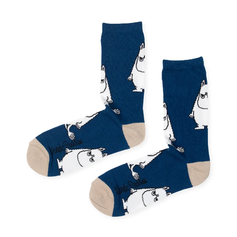 Moomintroll Grumpy Men Socks - Navy