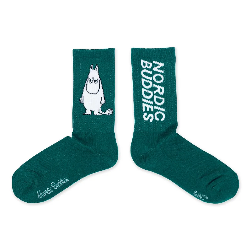 Moomintroll Angry Retro Men Socks - Green