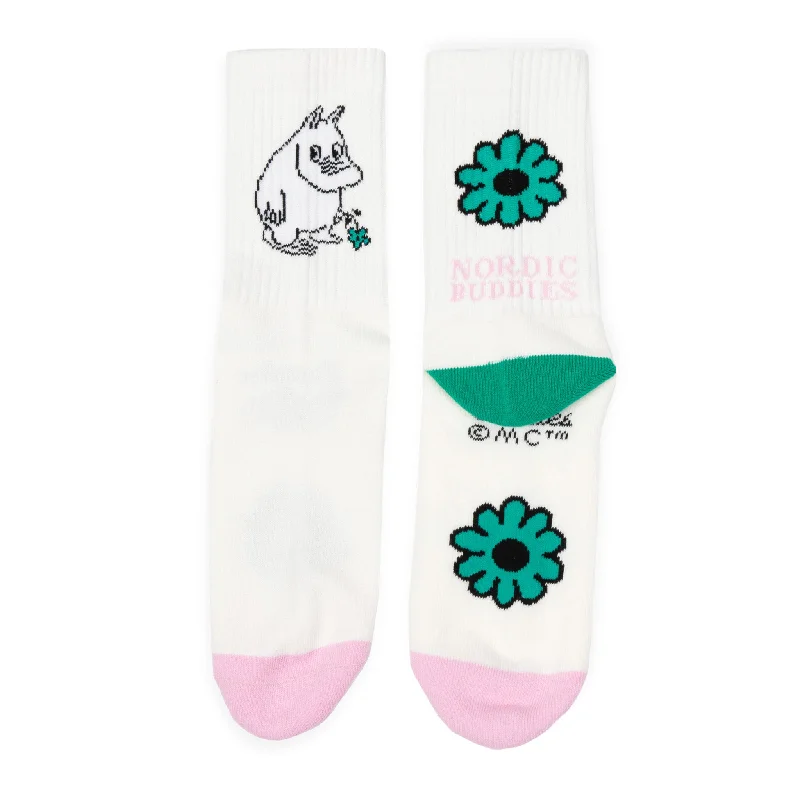 Moomintroll's Flower Women's Retrosocks - White