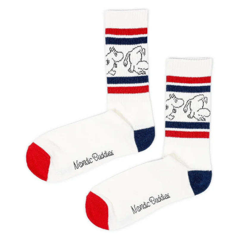 Moomintroll Retro Men Socks - White