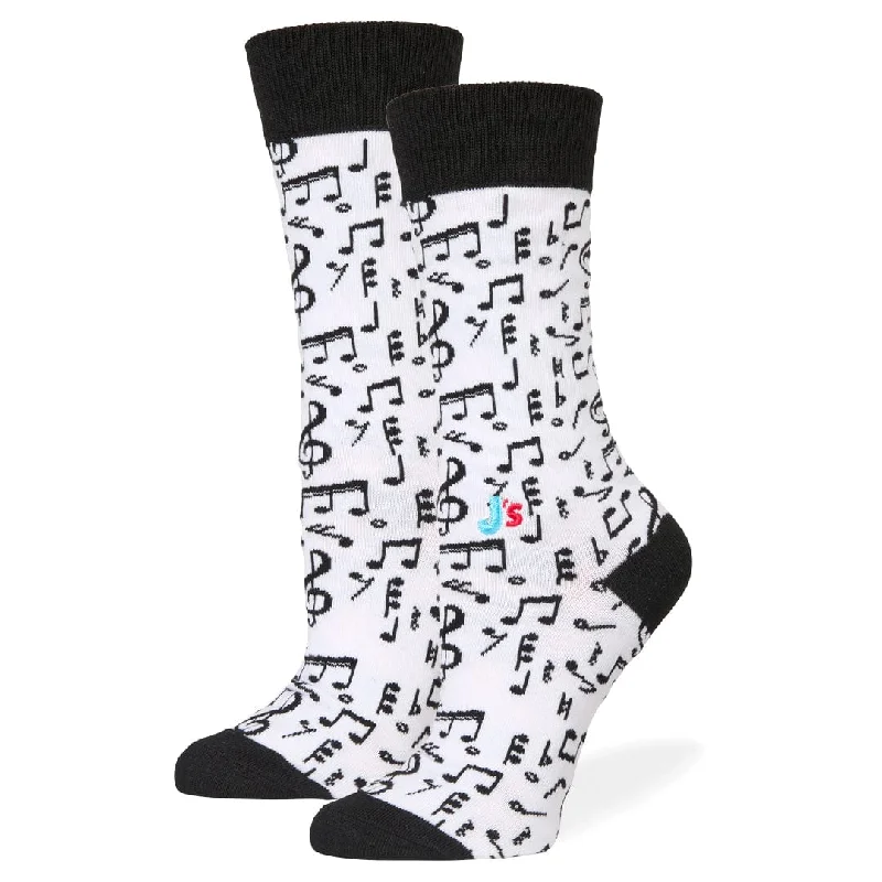 Music Notes Women's Crew Socks