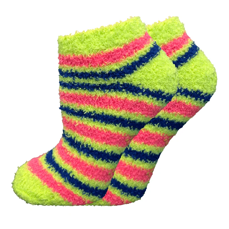 Ankle Striped Fuzzy Socks