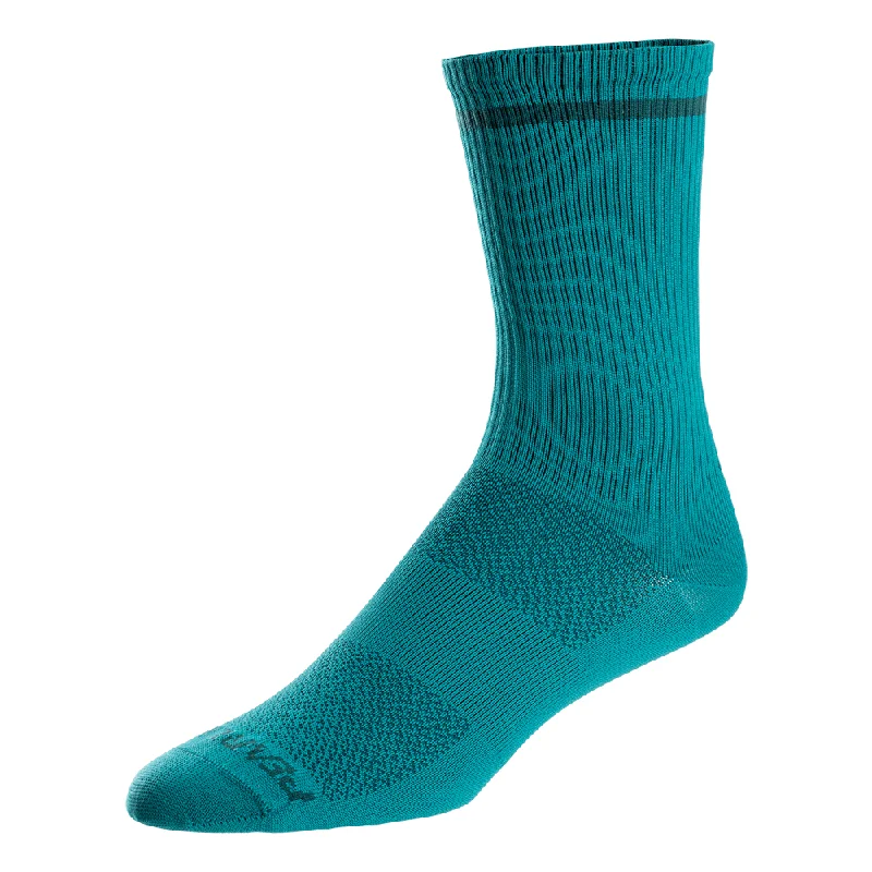 Pearl Izumi Transfer 7 Inch Unisex Cycling Socks (Gulf Teal Stripe)