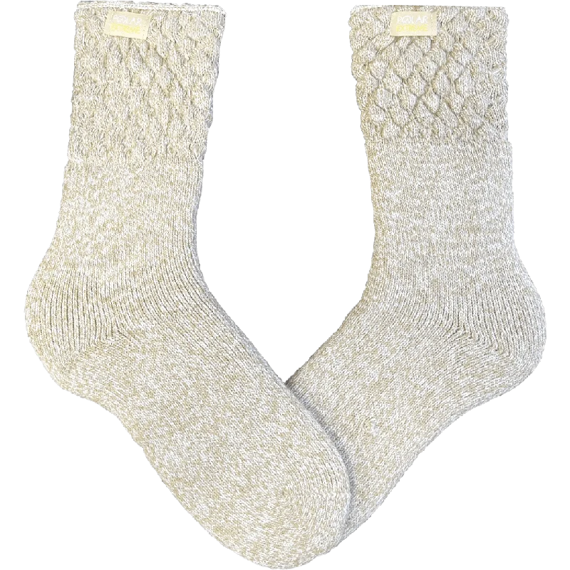 Tan Polar Extreme Heat Women's Socks with Textured Top