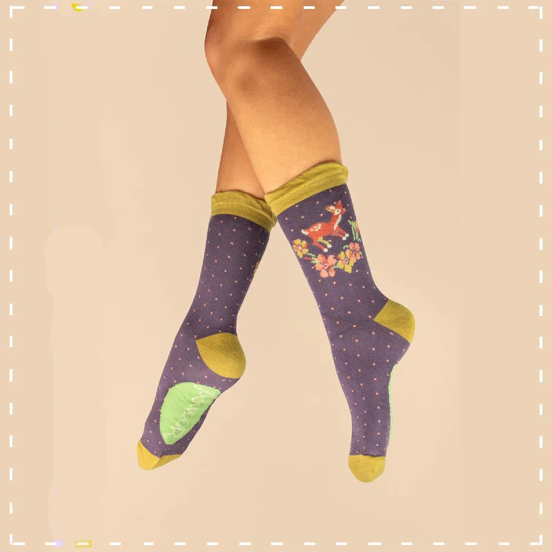 Powder Ankle Sock - Vintage Fawn in Lilac 14342