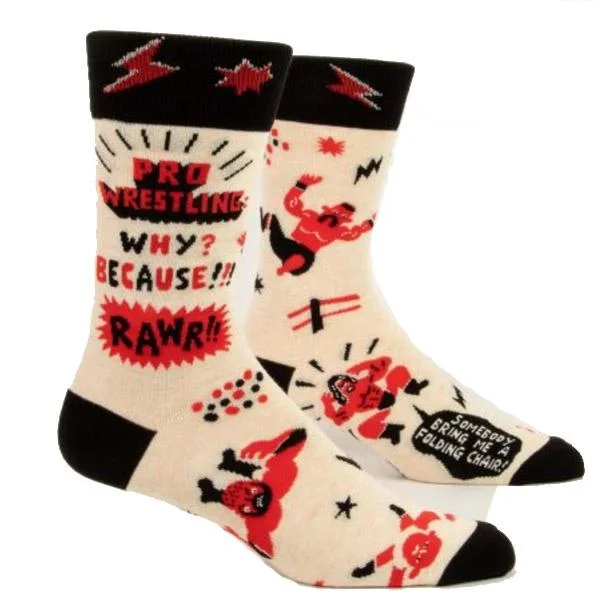 Pro Wrestling Men's Crew Socks