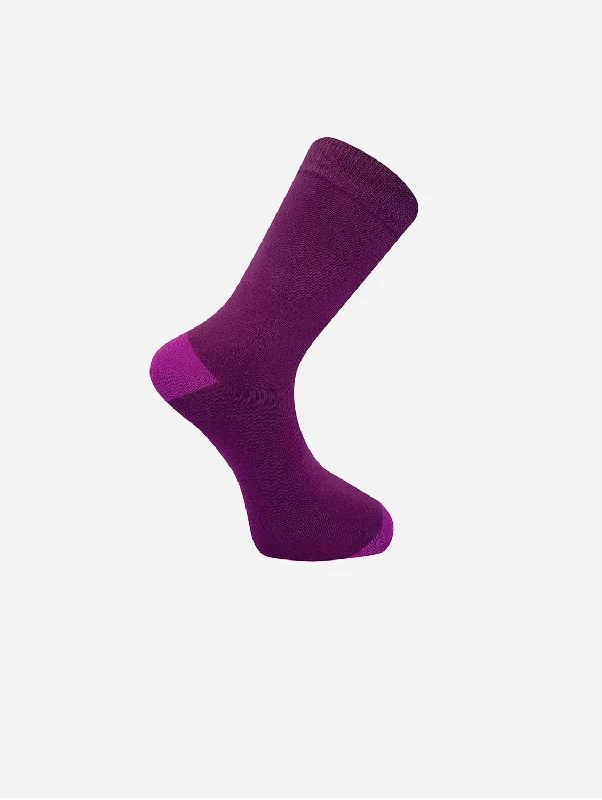 Punchy Unisex Organic Cotton Socks | Purple