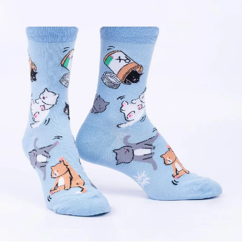 Purr-scription For Happiness Women's Crew Socks