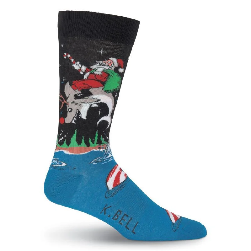 Santa Shark Men's Crew Socks