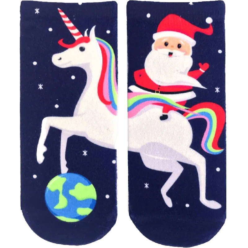 Santa Unicorn Ankle Socks