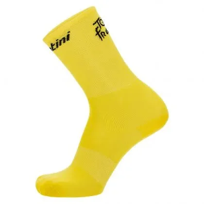 Santini Tour De France Overall Leader Unisex Cycling Socks (Yellow)