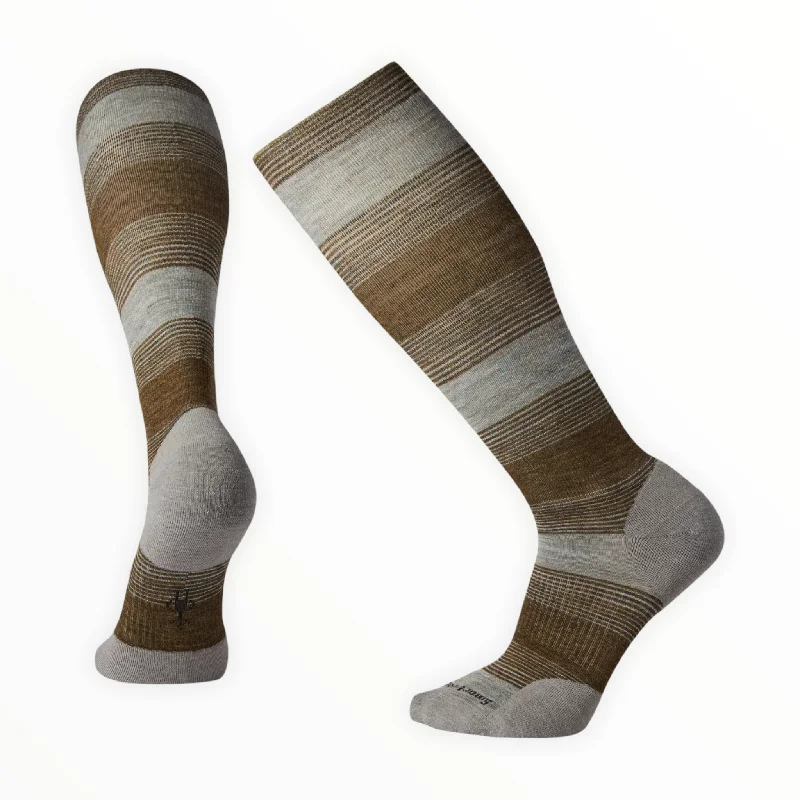 Men's Everyday Compression Varied Stripe Over The Calf Socks