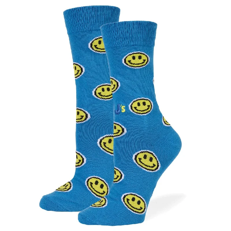 Smiley Face Crew Socks