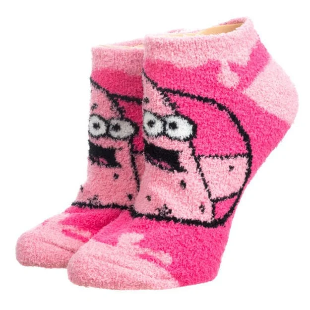 SpongeBob Patrick Fuzzy Chenille Ankle Socks