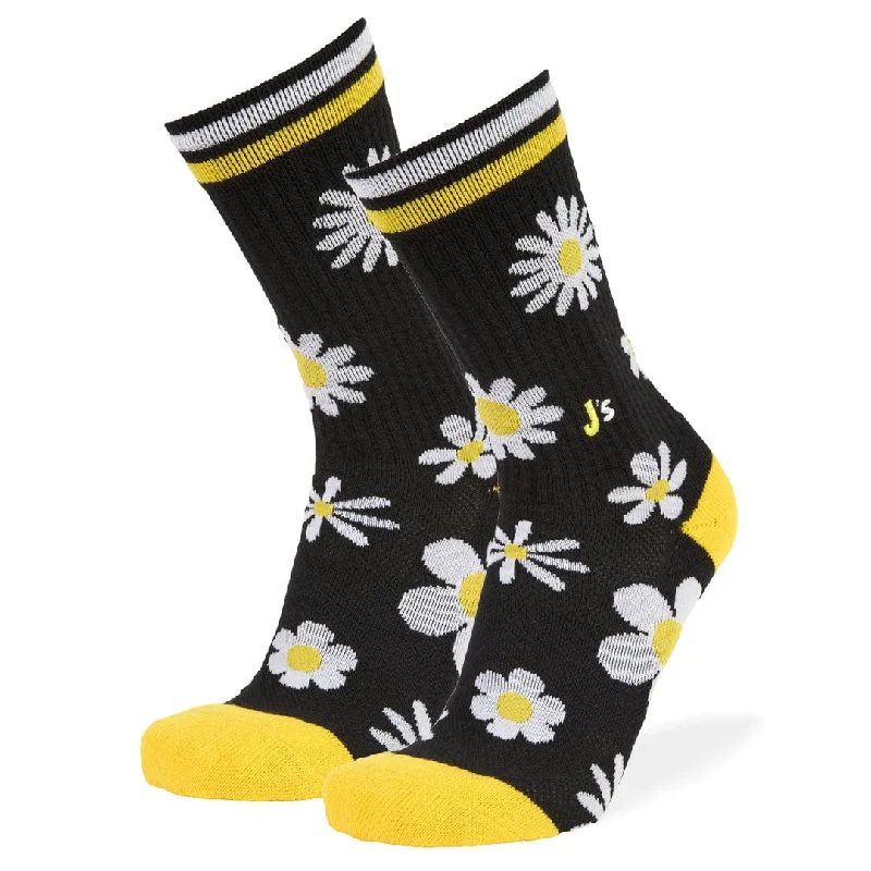 Sporty Floral Unisex Athletic Crew Socks