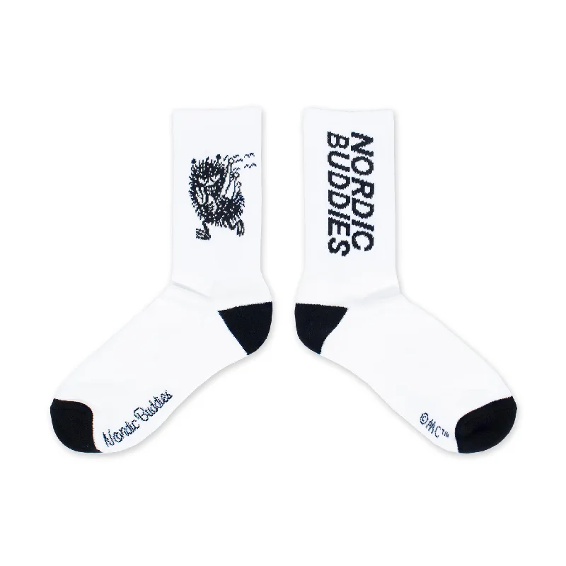 Stinky's Getaway Retro Men Socks - White