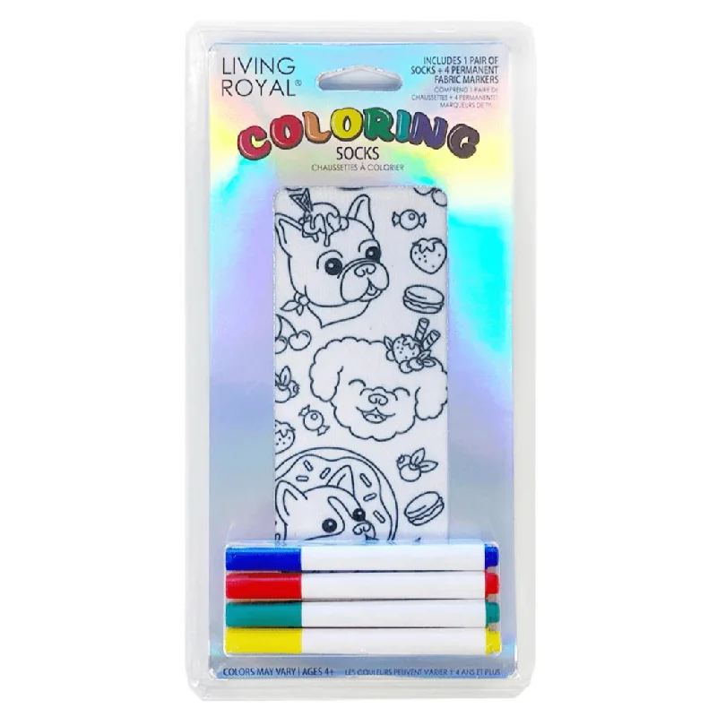 Sweet Dog Coloring Socks