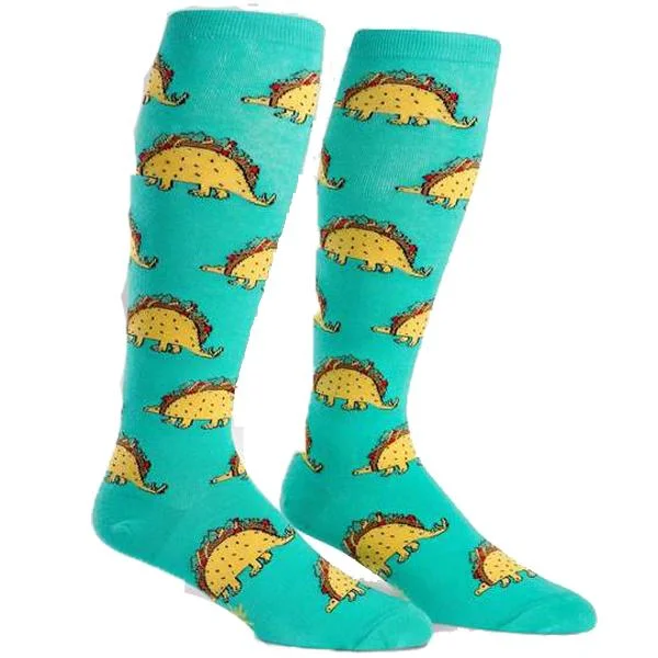 Taco-Saurus Women's Wide Calf Knee High Sock