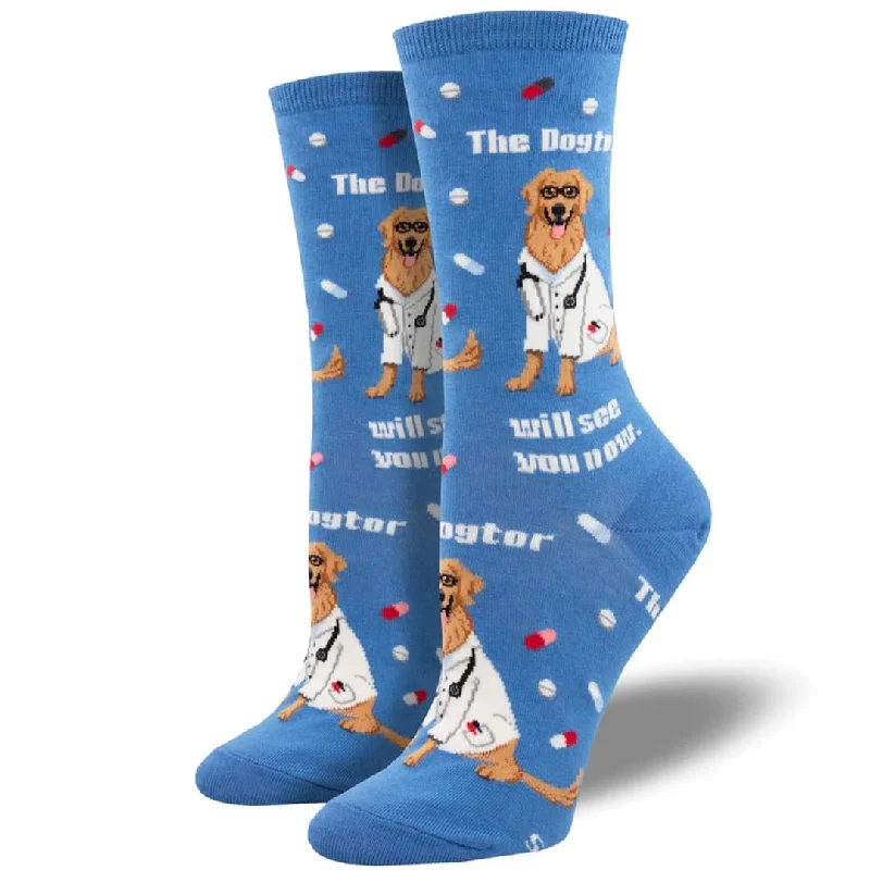 The Dogtor Is In Women's Crew Socks