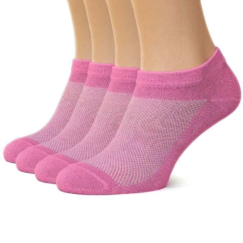 Unisex Ultra Thin Womens Socks Breathable Cotton Ankle Socks, size 7-9, in bag 4 pairs