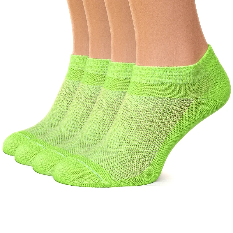 Unisex Ultra Thin Womens Socks Breathable Cotton Ankle Socks, size 7-9, in bag 4 pairs