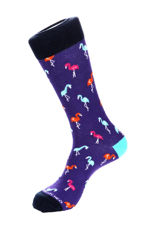 Colored Flamingo Sock