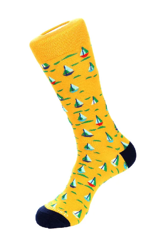 Colored Sailboats Sock