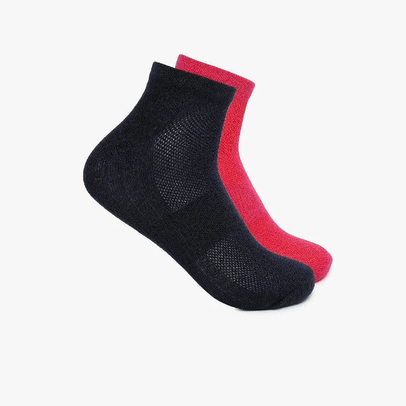 Womens Cotton Ankle Length Socks (Pack of 2)