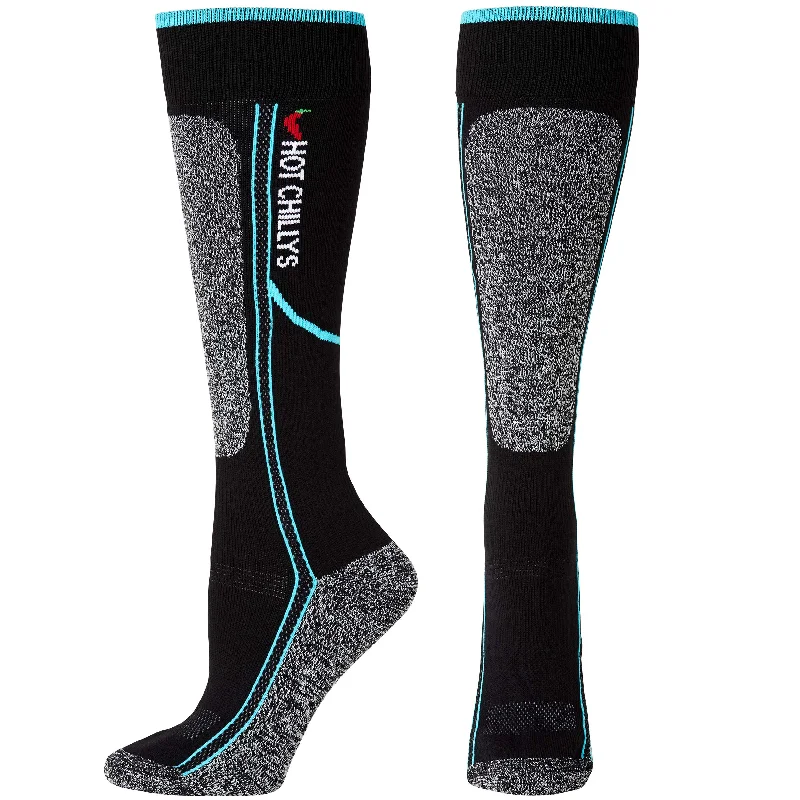 Women's Elite Heat Low Volume Sock - Black/Aqua