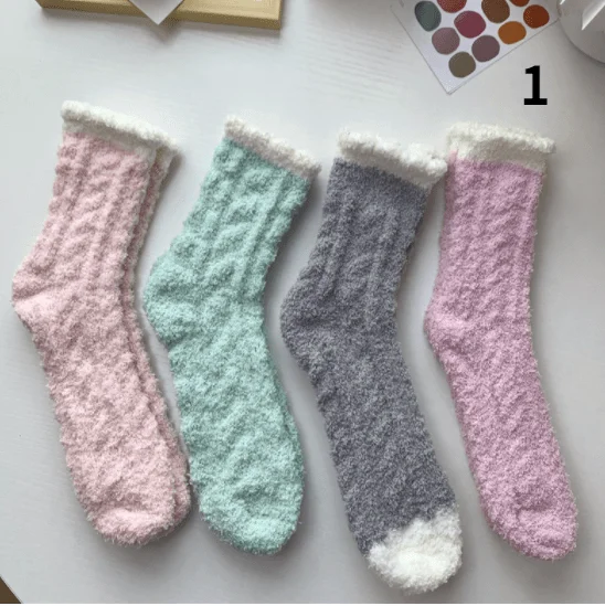 Women's Kawaii Double Color Winter Stockings