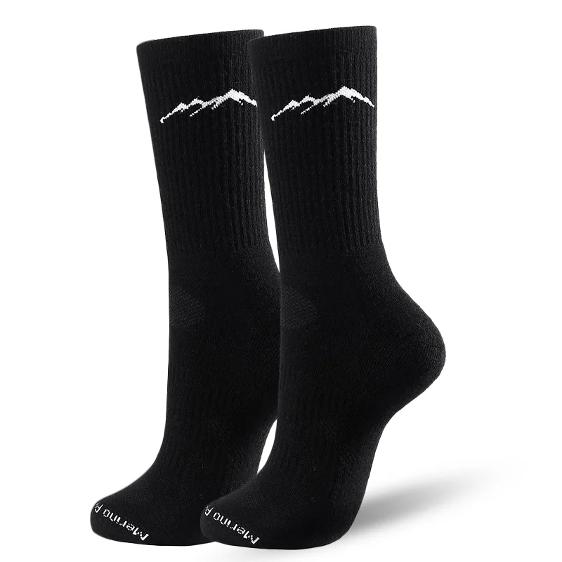 Women's Merino Hike Crew Socks Black - 1 Pair