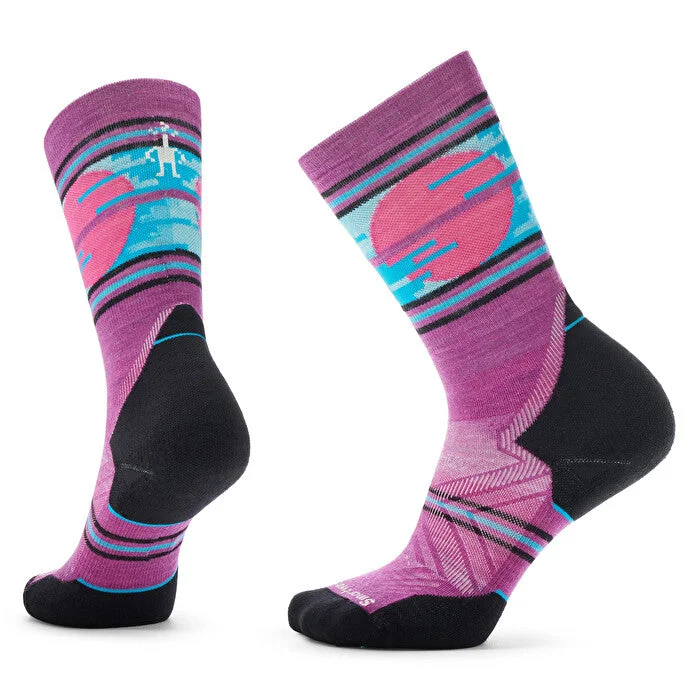 Women's Trail Run Targeted Cushion Sunset Trail Crew Socks