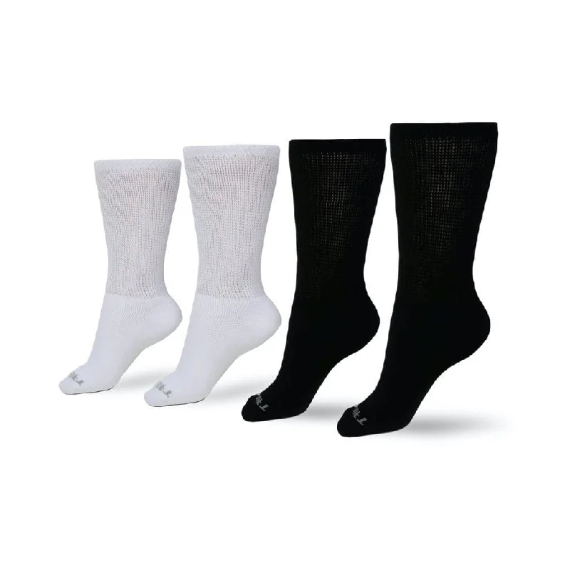 DIABETIC SOCK CLUB Women's Ultra-Soft Upper Calf Diabetic Socks (4 Pair)