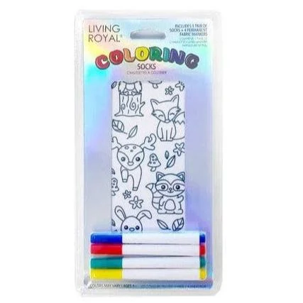 Woodland Animal Coloring Socks