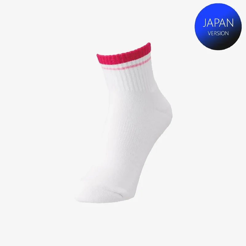 Yonex Women's Sports Crew Socks 29197 (Bright Pink) S